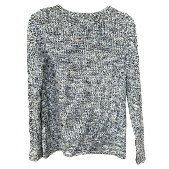 GAP Women's Light Blue & White Marl Cable Knit Crewneck Sweater Size Small - Picture 8 of 9